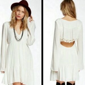Free People White Long Sleeve Blouse